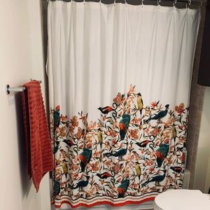Floral Shower Curtain - 100% Cotton